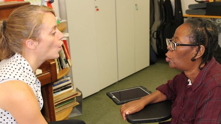 PJ in a music therapy session